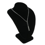 Black Velvet Necklace Bust Display, 6-1/4" Tall