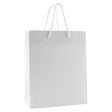 8&quot; x 4&quot; x 10&quot; Matte White Paper Eurotote Shopping Bags