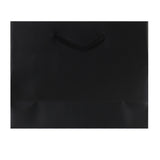 Premium Black Laminate Matte Paper Eurotote Shopping Bags - 9" x 3.5" x 7"