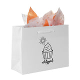 Premium Matte White Paper Eurototes - 9" x 3.5" x 7"
