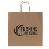 Custom Printed Brown Kraft Paper Shopping Bags