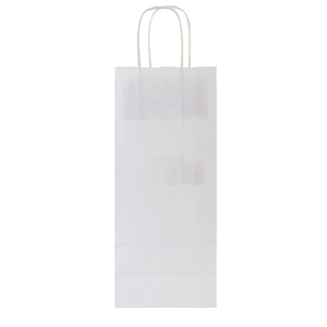 White Kraft Paper Wine Shopping Bags