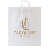 Personalized White Kraft Paper Shopping Bags