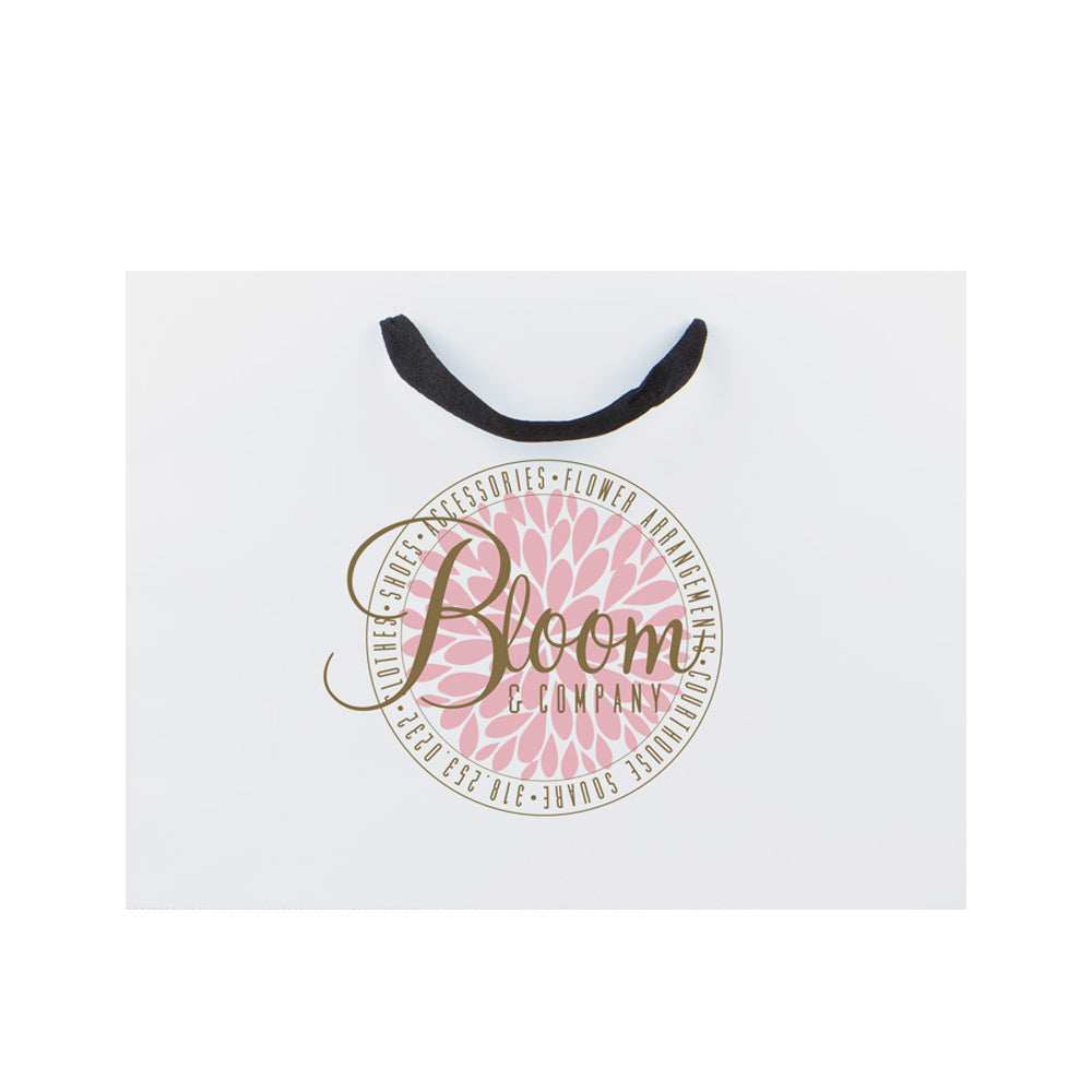 Premium White Kraft Shopping Bags -Vogue 16"x 6"x12"