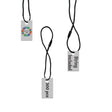 Smoke Grey Custom Hang Tag Rectangle - 1" x 1/2" (325 pcs)