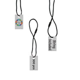 Smoke Grey Custom Hang Tag Rectangle - 1" x 1/2" (325 pcs)