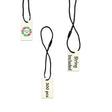 Shimmer White Gold Custom Hang Tag Rectangle - 1" x 1/2" (325 pcs)