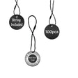 Matte Black Custom Hang Tag - Circle - 1" dia.