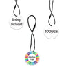 Matte White Custom Hang Tag - Circle - 1" dia.