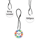 Matte White Custom Hang Tag - Circle - 1" dia.