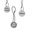 Smoke Grey Custom Hang Tag - Circle - 1" dia.
