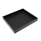 Black Leatherette Half Size Jewelry Display Tray, 1" Tall