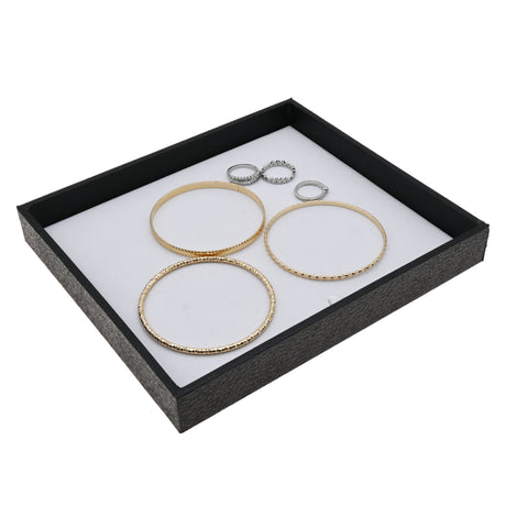 Leatherette Tray-Black-Half Size-1"