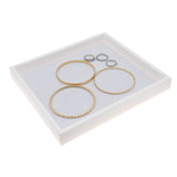 White Plastic Stackable Half Size Jewelry Display Tray, 1" Tall