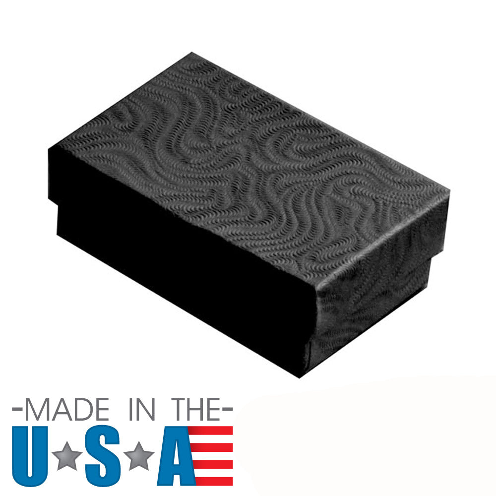 Black Swirl Cotton Filled Boxes #21 | Gems on Display