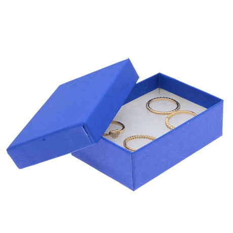 Premium Cobalt Blue Cotton Filled Jewelry Gift Boxes #21