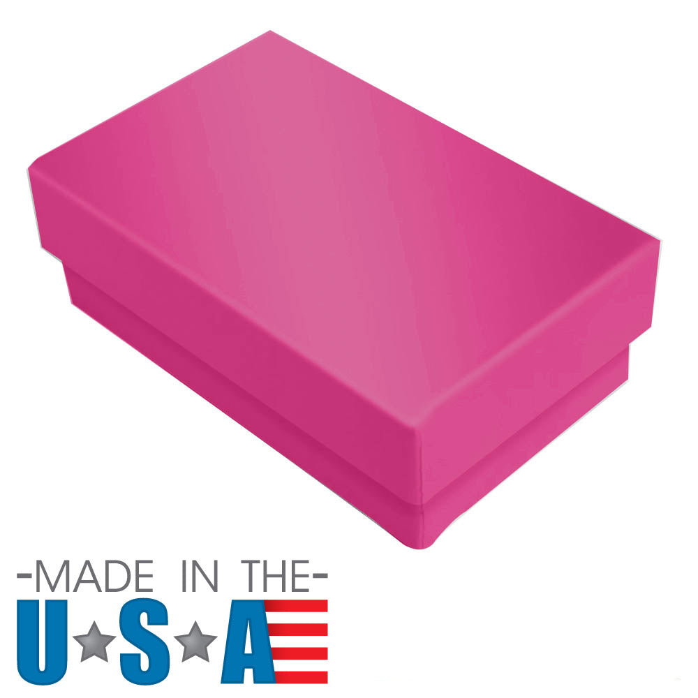 Hot Pink Cotton Filled Jewelry Gift Boxes #21