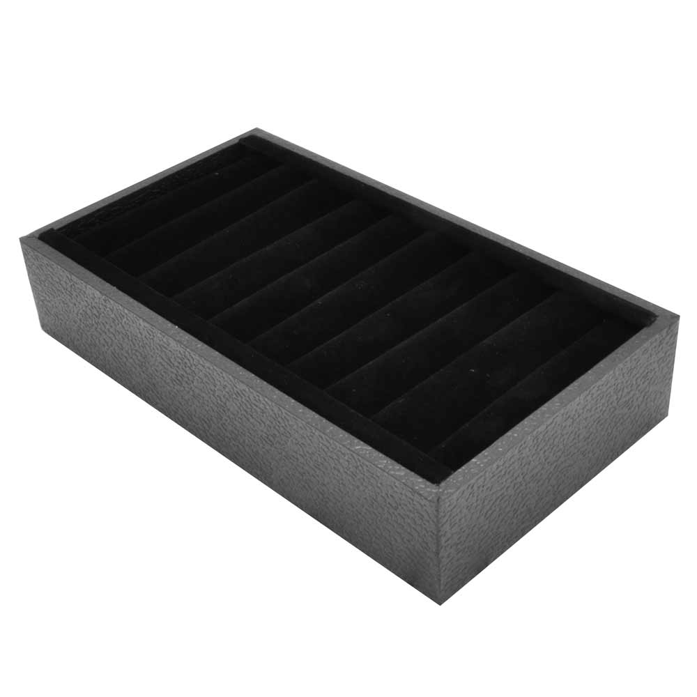 Black 9 Slot Jewelry Bangle Display Tray