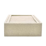 Tan Linen 9 Slot Jewelry Bangle Display Tray