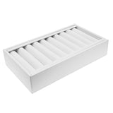 White Leatherette 9 Slot Jewelry Bangle Display Tray