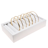 White Leatherette 9 Slot Jewelry Bangle Display Tray