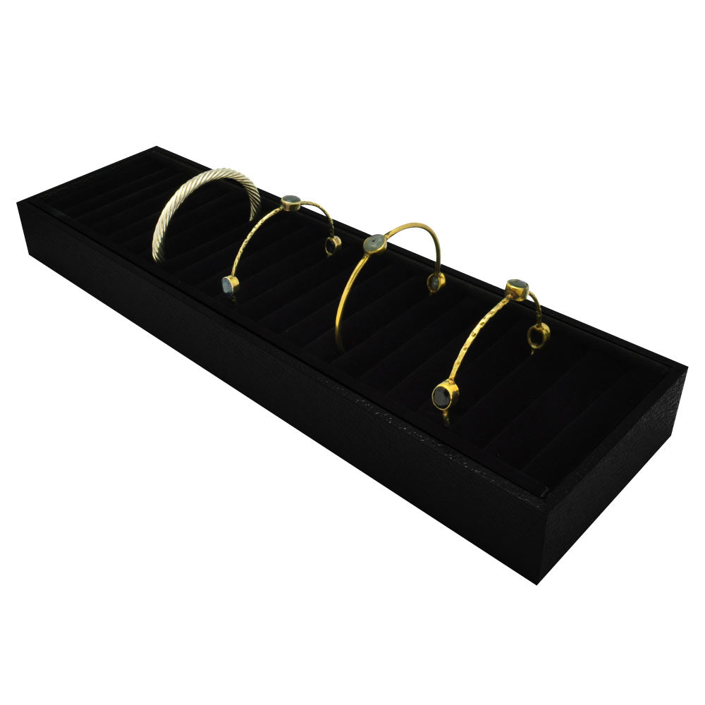 Black Velvet 21 Slot Bangle Display Tray