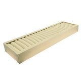 Tan Linen 21 Slot Jewelry Bangle Display Tray