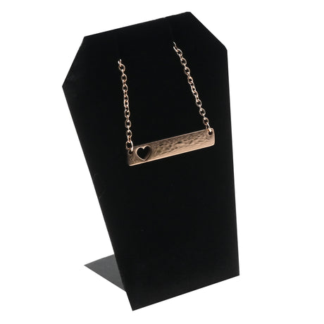 Black Velvet Jewelry Earring / Pendant Display Stand - 3-1/4" Tall