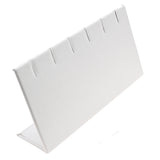 White Leatherette Jewelry Earring / Pendant Display Stand, Holds 3 Pairs