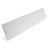 Long White Leatherette Jewelry Earring / Pendant Display Stand, Holds 6 Pairs