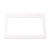 White Leatherette Jewelry Earring Display, Holds 6 Pairs