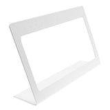 White Leatherette Jewelry Earring Display, Holds 6 Pairs