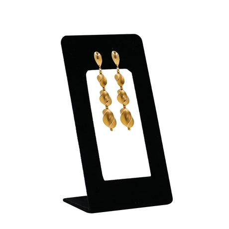 Black Velvet Earring Display Stand - 4" Tall