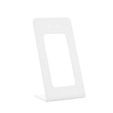 White Leatherette Earring Display Stand - 4" Tall