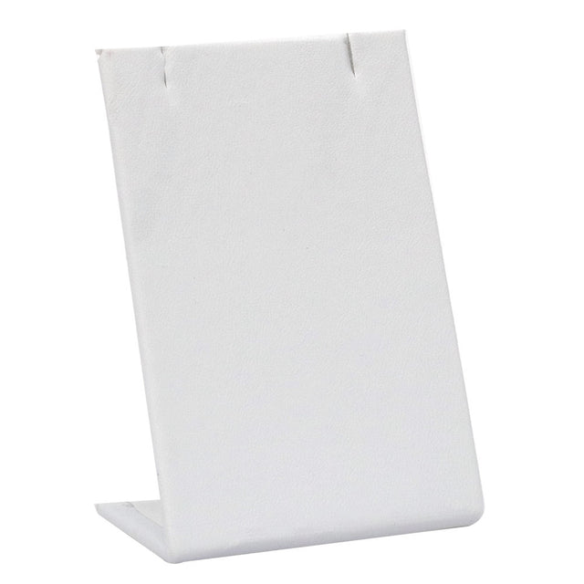 White Leatherette Jewelry Earring / Pendant Display 