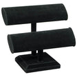 Black Velvet 2 Tier Jewelry Bracelet / Watch Oval T Bar Stand