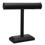 Black Leatherette Jewelry T Bar Display Stand 