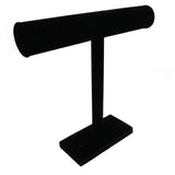 Black Velvet Jewelry T-Bar Display Stand, 12" Tall