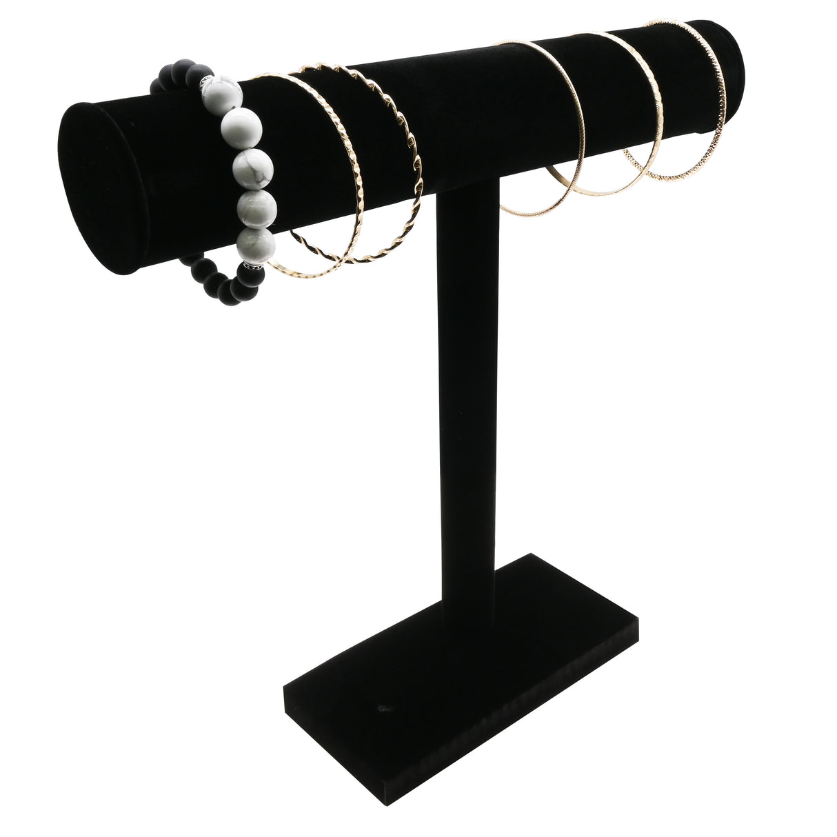 Black Velvet Jewelry T-Bar Display Stand, 12" Tall