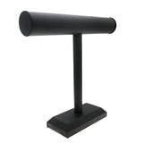 Black Leatherette Jewelry T Bar Display Stand - 12" x 12" Tall