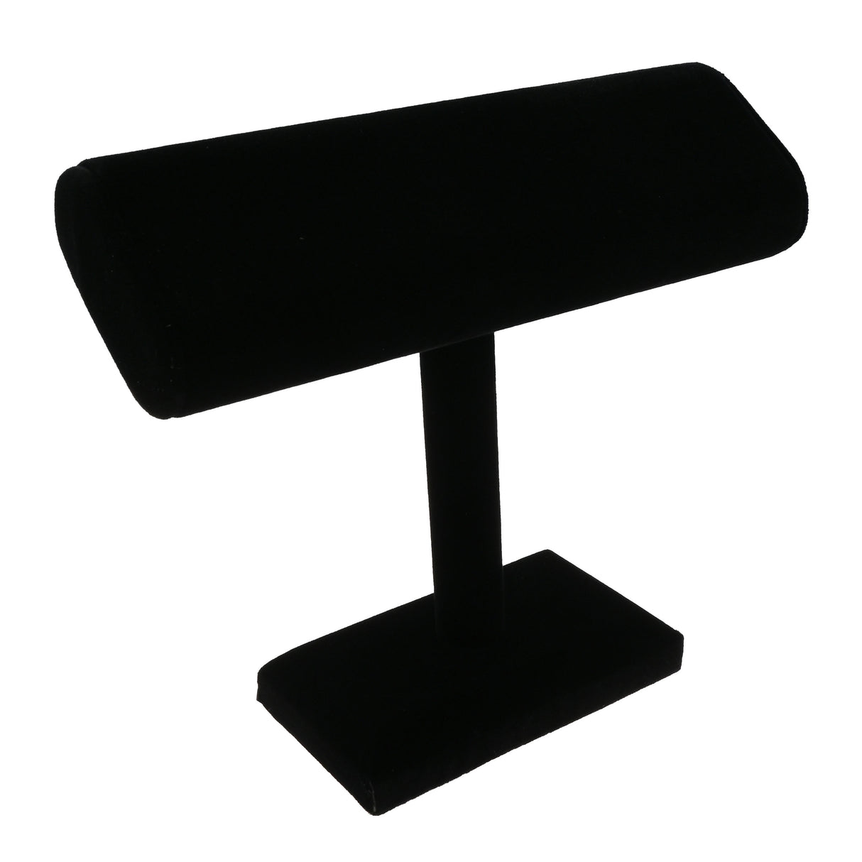 Black Velvet Oval Jewelry Bracelet / Watch T-Bar Stand