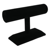 Black Velvet Jewelry T-Bar Display - 7.5" Wide × 5" Tall