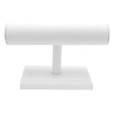 White Leatherette Jewelry Bracelet / Watch T-Bar