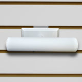 White Leatherette Slat-wall Jewelry Bracelet / Watch T-Bar