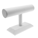 White Leatherette Jewelry Bracelet / Watch T-Bar