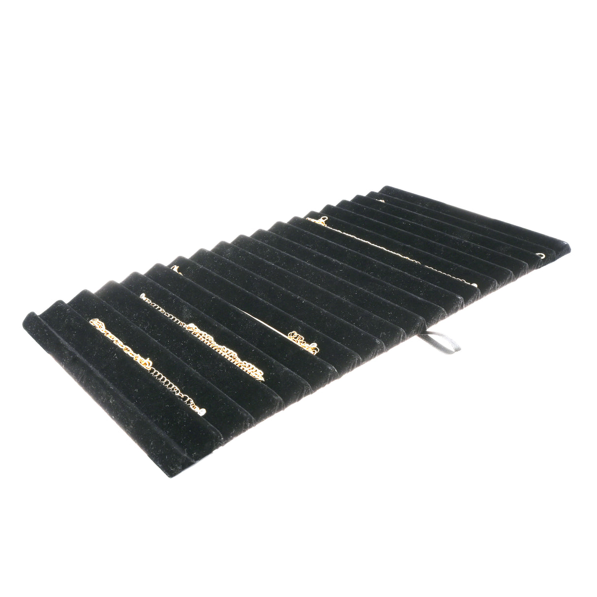 Full Size Black Velvet 18 Slot Jewelry Bracelet Tray Liner Insert