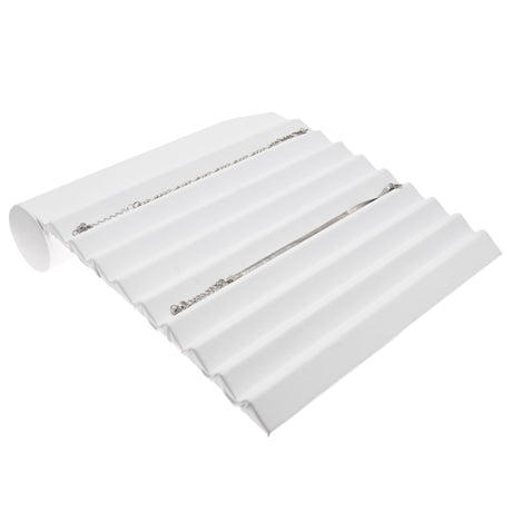 White Leatherette 8 Slot Jewelry Bracelet Ramp