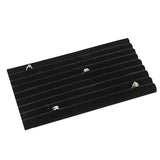 Black Velvet Tufted Jewelry Ring Display Tray Liner Insert