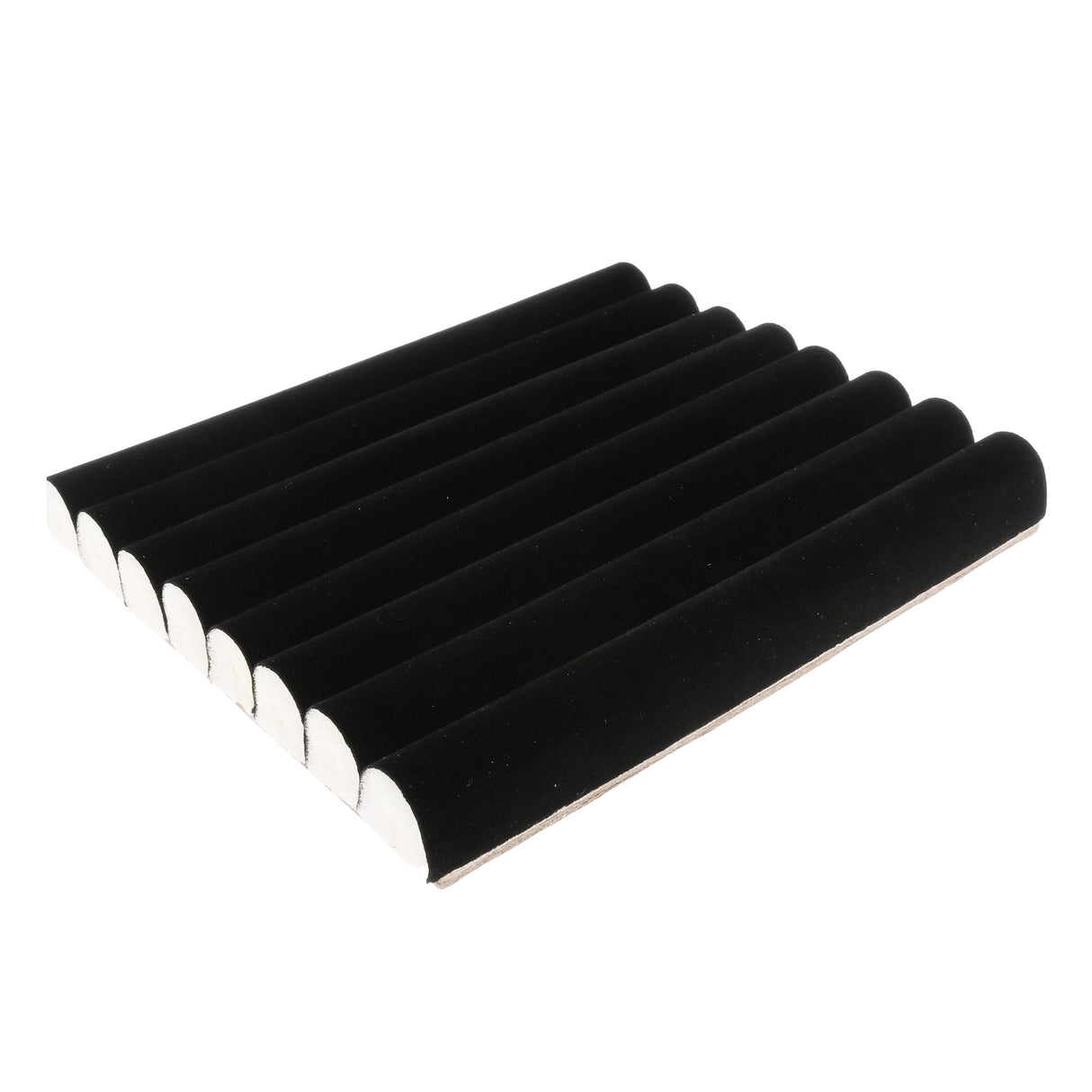Black Velvet Tufted Half Size Jewelry Ring Insert Tray Liner