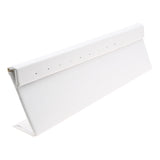 White Leatherette Jewelry Earring Display, Holds 6 Pairs